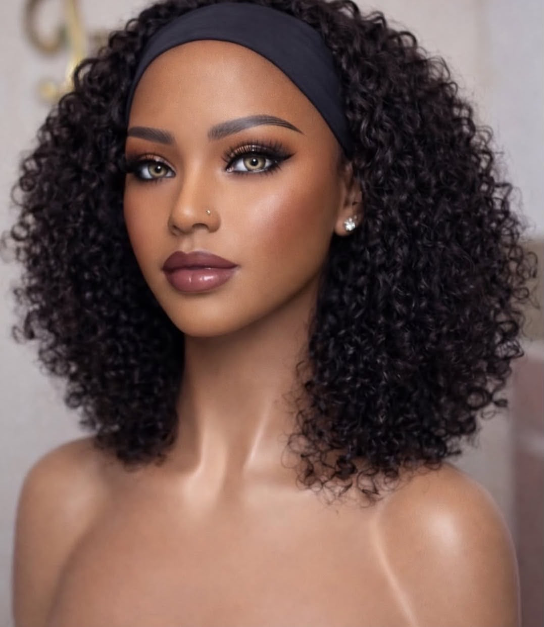 Meia peruca com turbante (Half-wig)