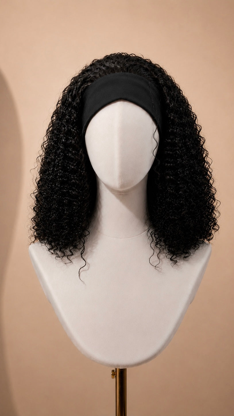 Meia peruca com turbante (Half-wig)
